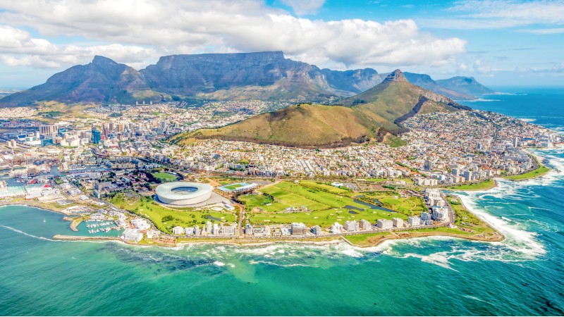 Vakre Cape Town med Table Mountain i bakgrunnen