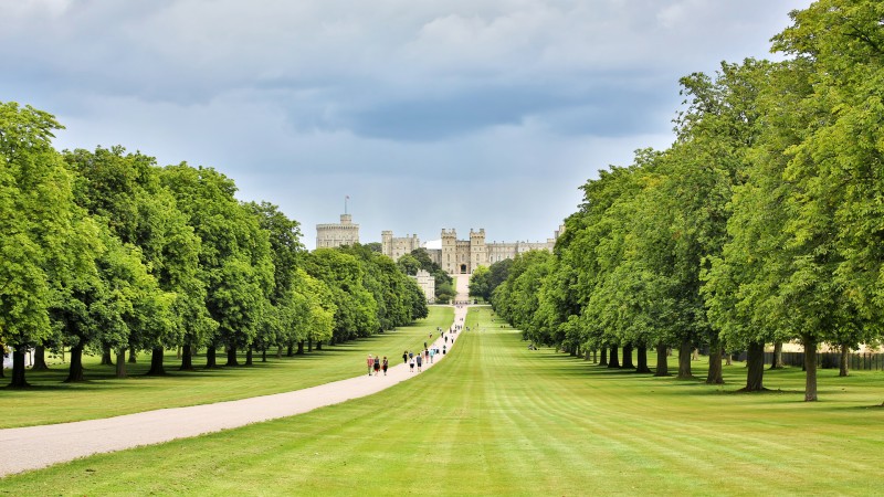 Stien som frer opp til Windsor slott