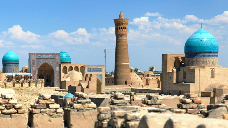 Oversikt over gamlebyen i Bukhara